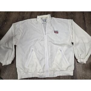 Carnival Cruise Lines XL Windbreaker Jacket Nautical Nylon Zip Hood Vintage